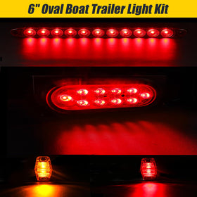 EXERAUO light mounted on trailer bracket showing secure installation and sealed grommet