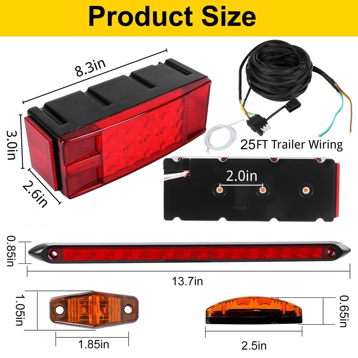 EXERAUO wiring colors visible showing functions for easy, accurate installation