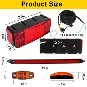 EXERAUO wiring colors visible showing functions for easy, accurate installation