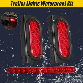 EXERAUO amber and red side marker lights with hardware ready for complete kit installation