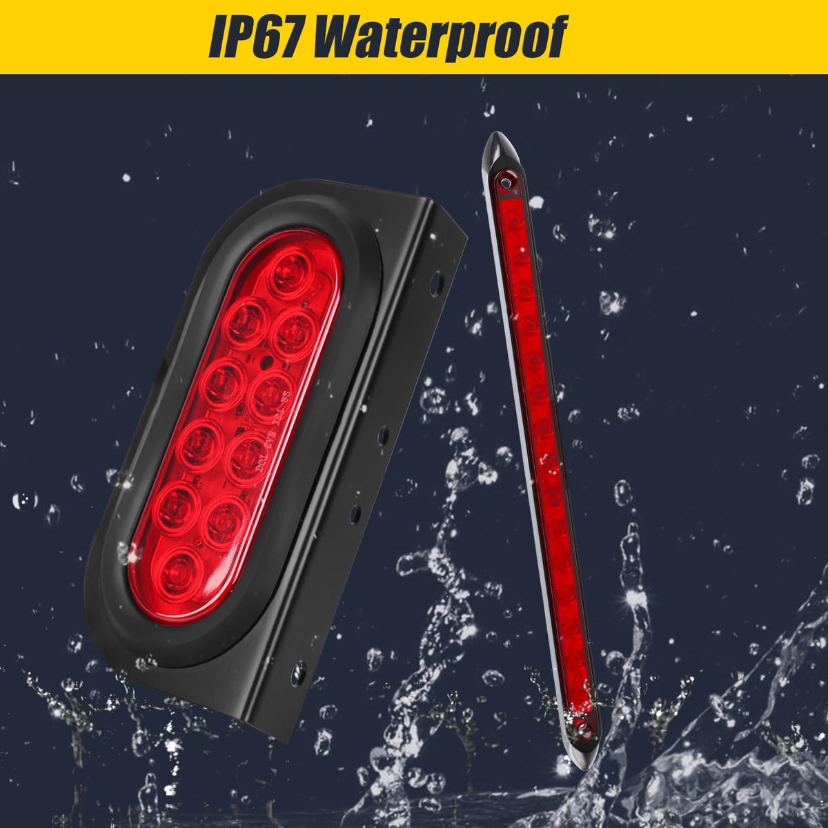 EXERAUO six amber and red side marker lights displayed for added visibility benefit