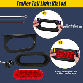 EXERAUO lights next to ruler showing exact dimensions for correct hole and bracket fit