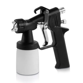 Existing Beauty spray gun front view showing controls and ergonomic grip for precise application
