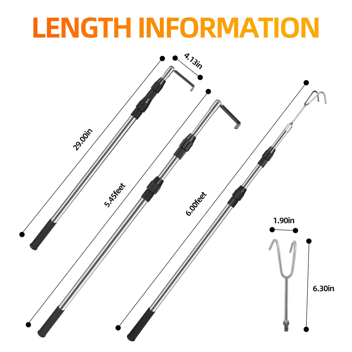 EXJIOTA close-up of stainless steel hooks showing rust-resistant strength benefit