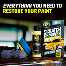 ExoForma kit in use on car hood showing quick restoration results