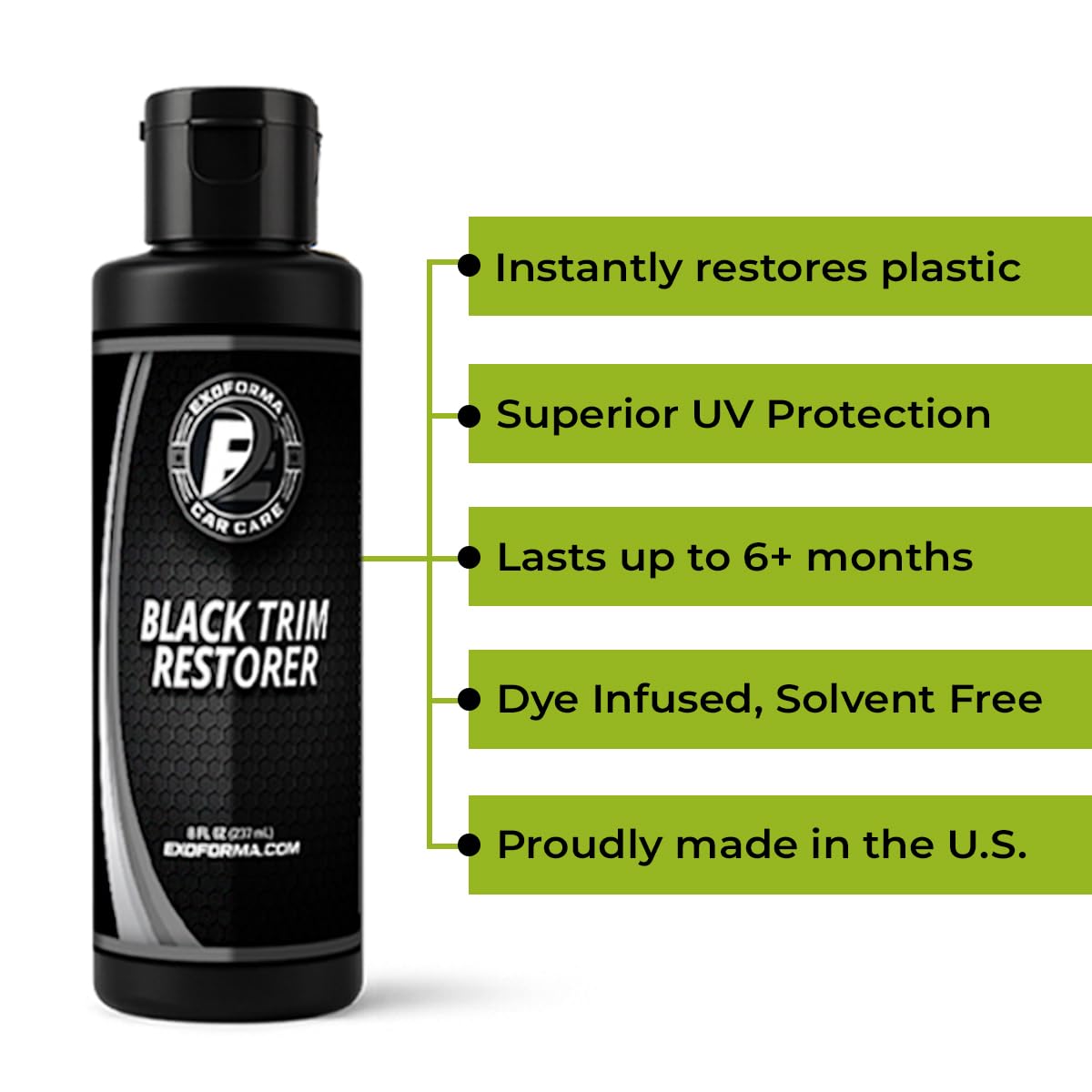 ExoForma bottle shown in hand for scale emphasizing compact convenience