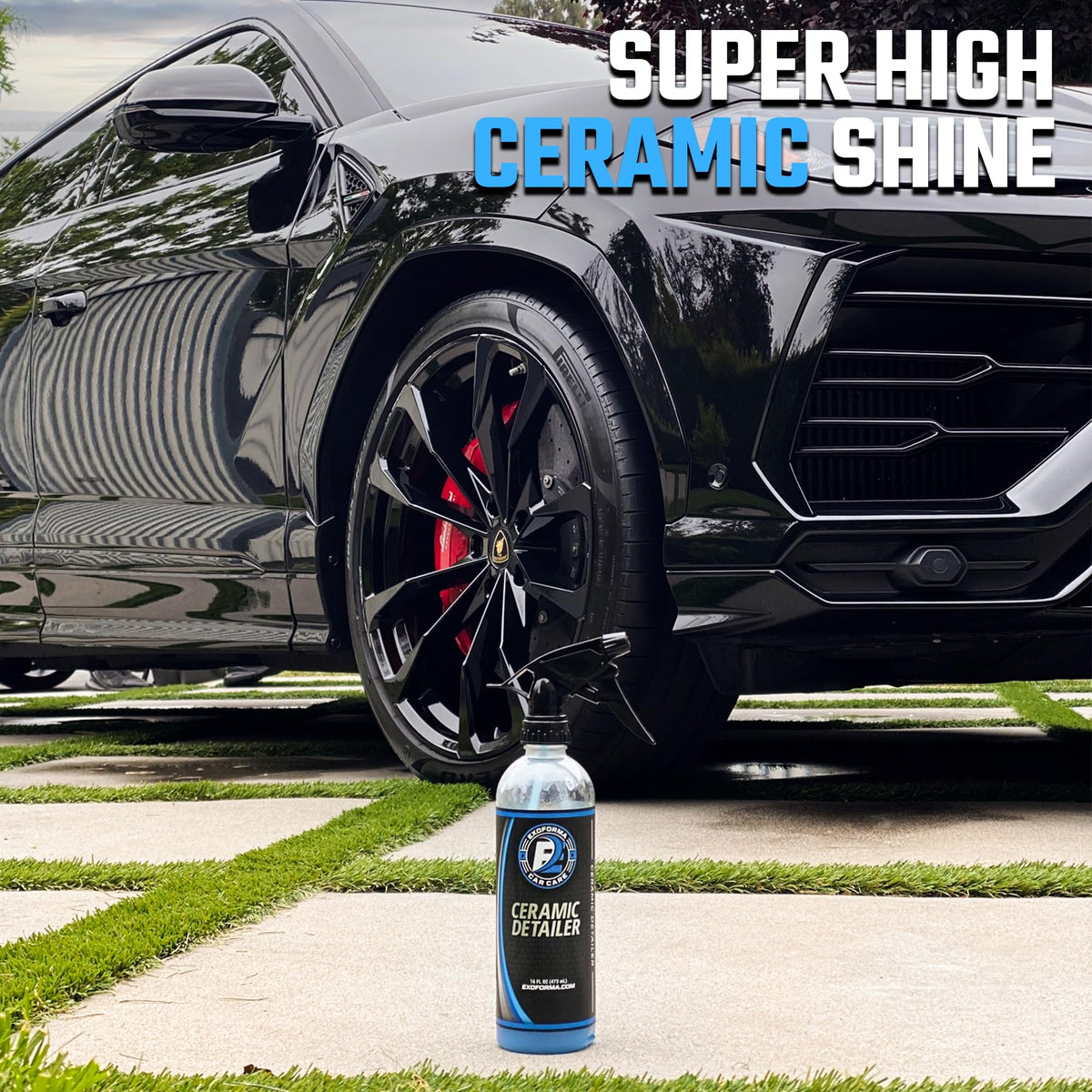 ExoForma spraying on car panel demonstrating quick application and even coverage