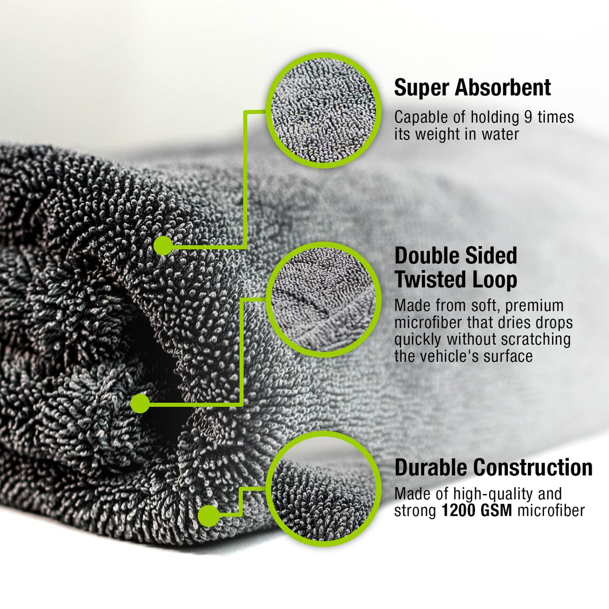 ExoForma buffing a car window to a clear, streakless finish with less effort