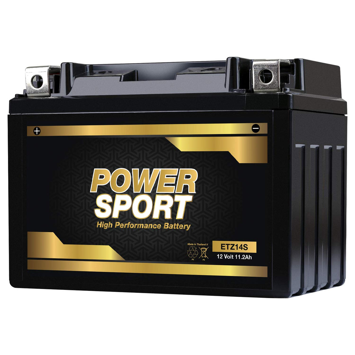 ExpertPower front view of the sealed AGM battery showing compact form and fit