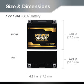 ExpertPower side view with ruler for size comparison and compact fit