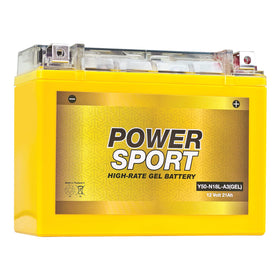 ExpertPower battery front view showing terminals and label, reliable replacement