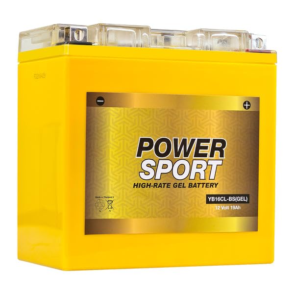 ExpertPower front view showing compact 12V 19Ah design and ready-to-install benefit