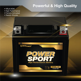 ExpertPower YTX5L-BS close-up label with specifications for buyer confidence
