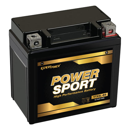 ExpertPower YTX5L-BS front view showing compact OEM-ready battery