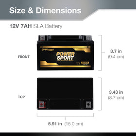 ExpertPower battery beside ruler showing dimensions for precise fit verification