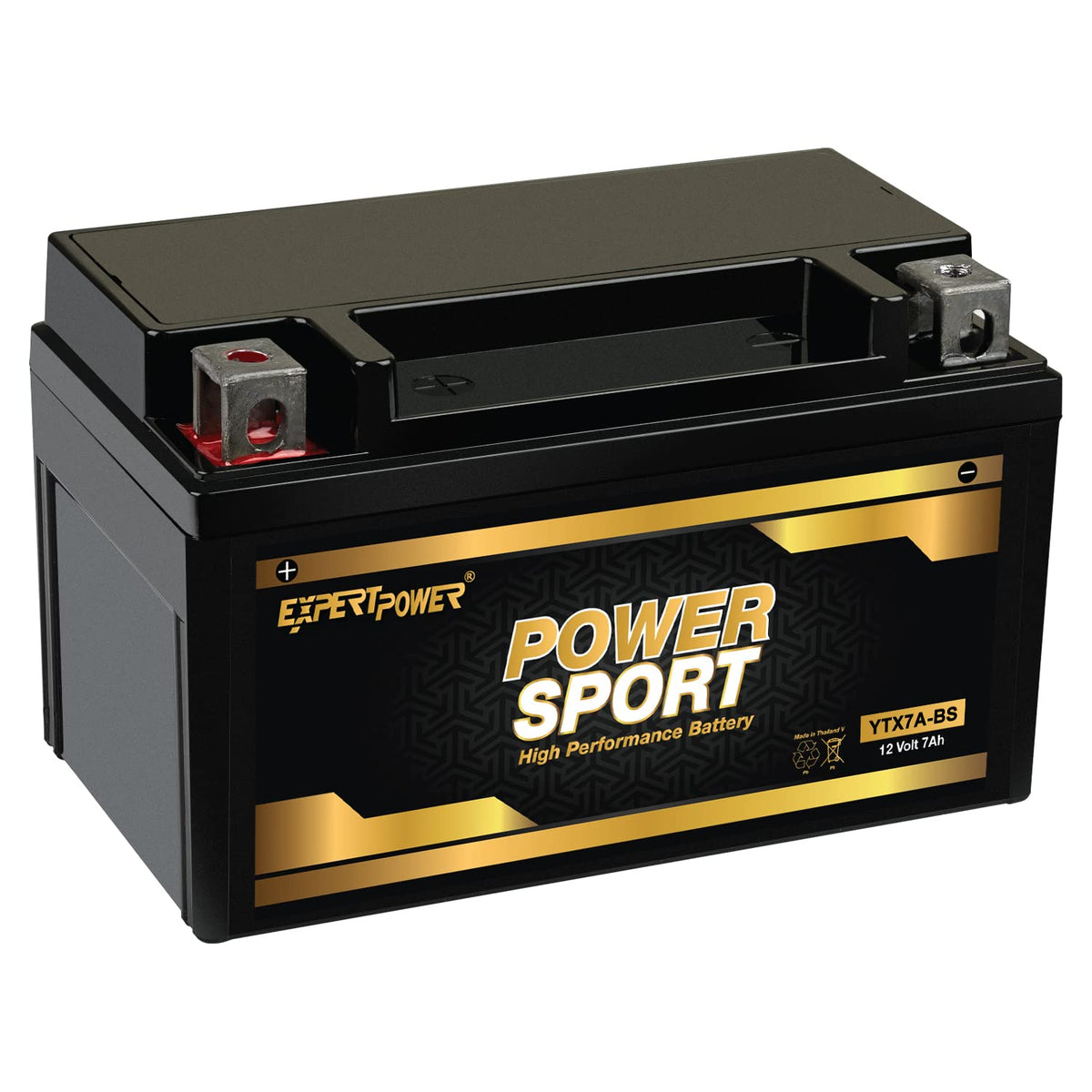 ExpertPower front view showing compact OEM-fit battery for easy replacement