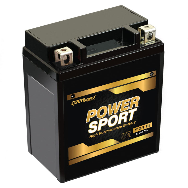 ExpertPower front view showing compact sealed AGM battery and durable case