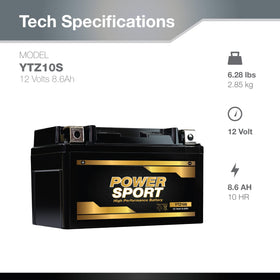 ExpertPower YTZ10S beside a ruler showing dimensions to confirm fitment benefit