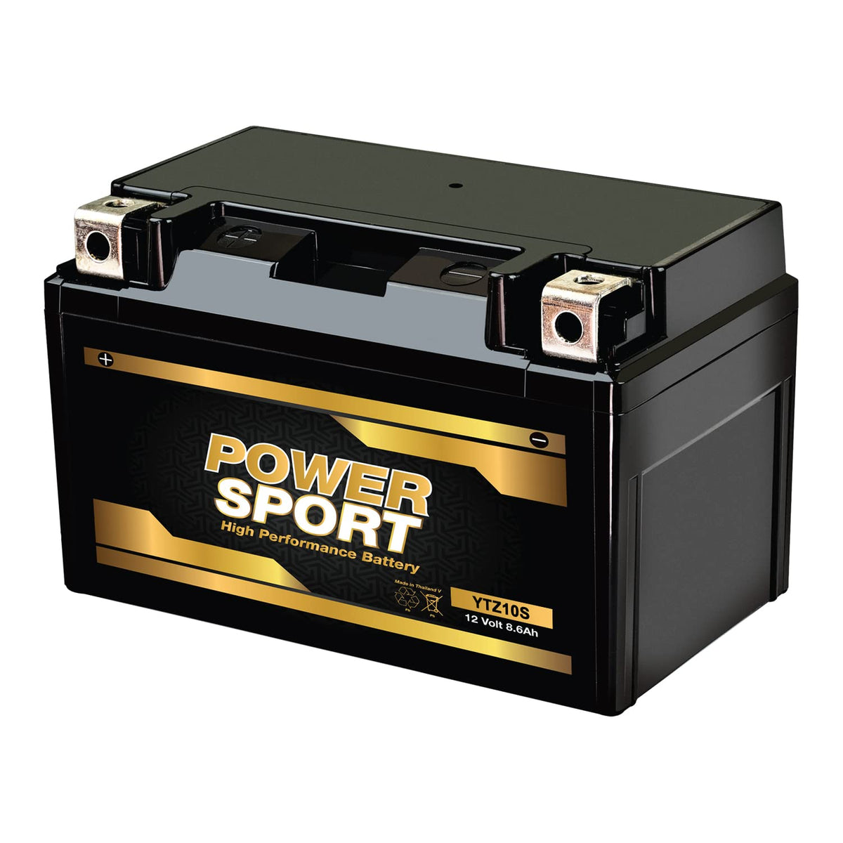 ExpertPower YTZ10S front view showing compact shape and branding for easy fit