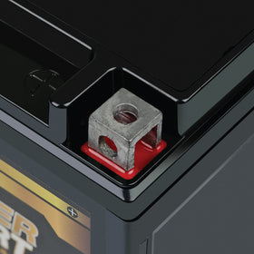 ExpertPower YTZ7S fitted in an ATV battery tray showing space-saving advantage