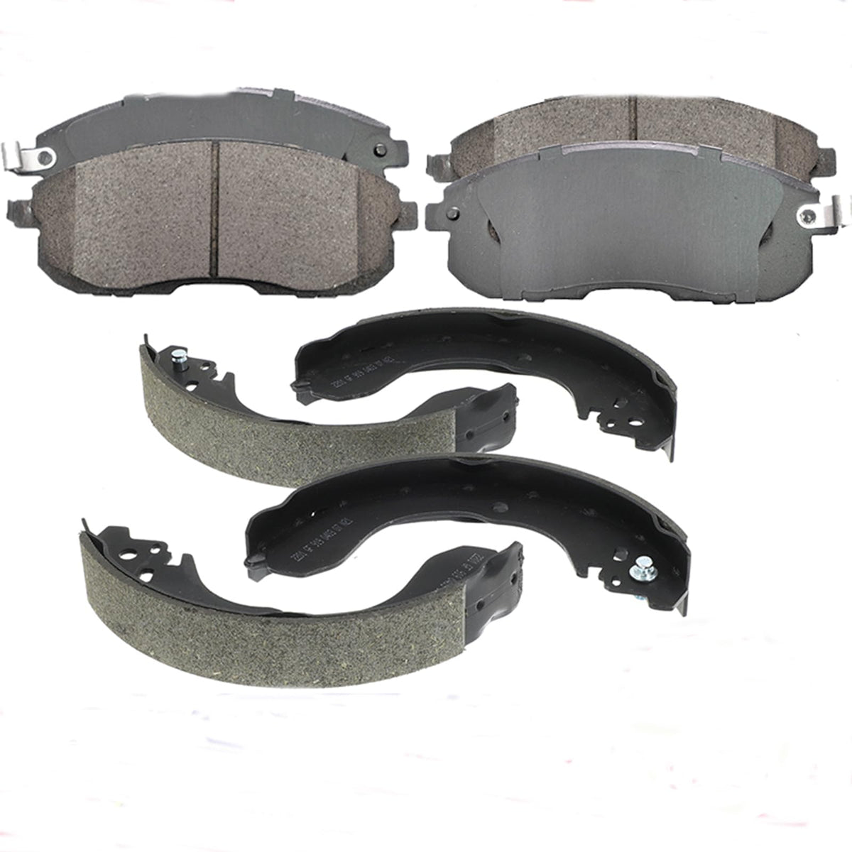 EXPPOWER front pads package view showing fit for Nissan and easy identification