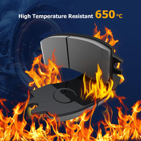 EXPPOWER installed front pads in caliper demonstrating precise OE-style fit