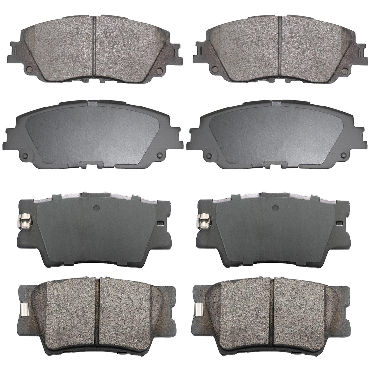 EXPPOWER brake pad set packaging showing compatibility and benefits