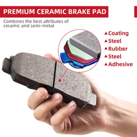EXPPOWER close-up of ceramic friction surface highlighting low-dust performance