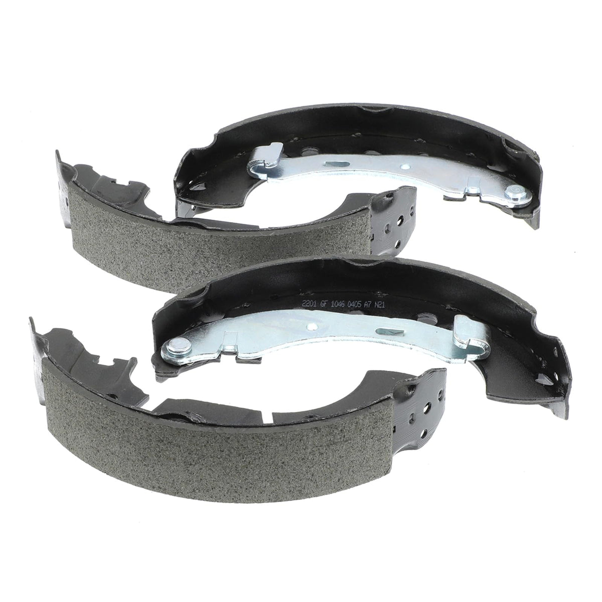 EXPPOWER rear brake shoes front view showing full set and fitment benefit