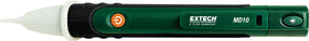 Extech MD10 front view pen detector showing clip and flashlight for quick access