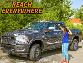 EXTEND-A-REACH five-sided RV brush close-up removing dirt effectively