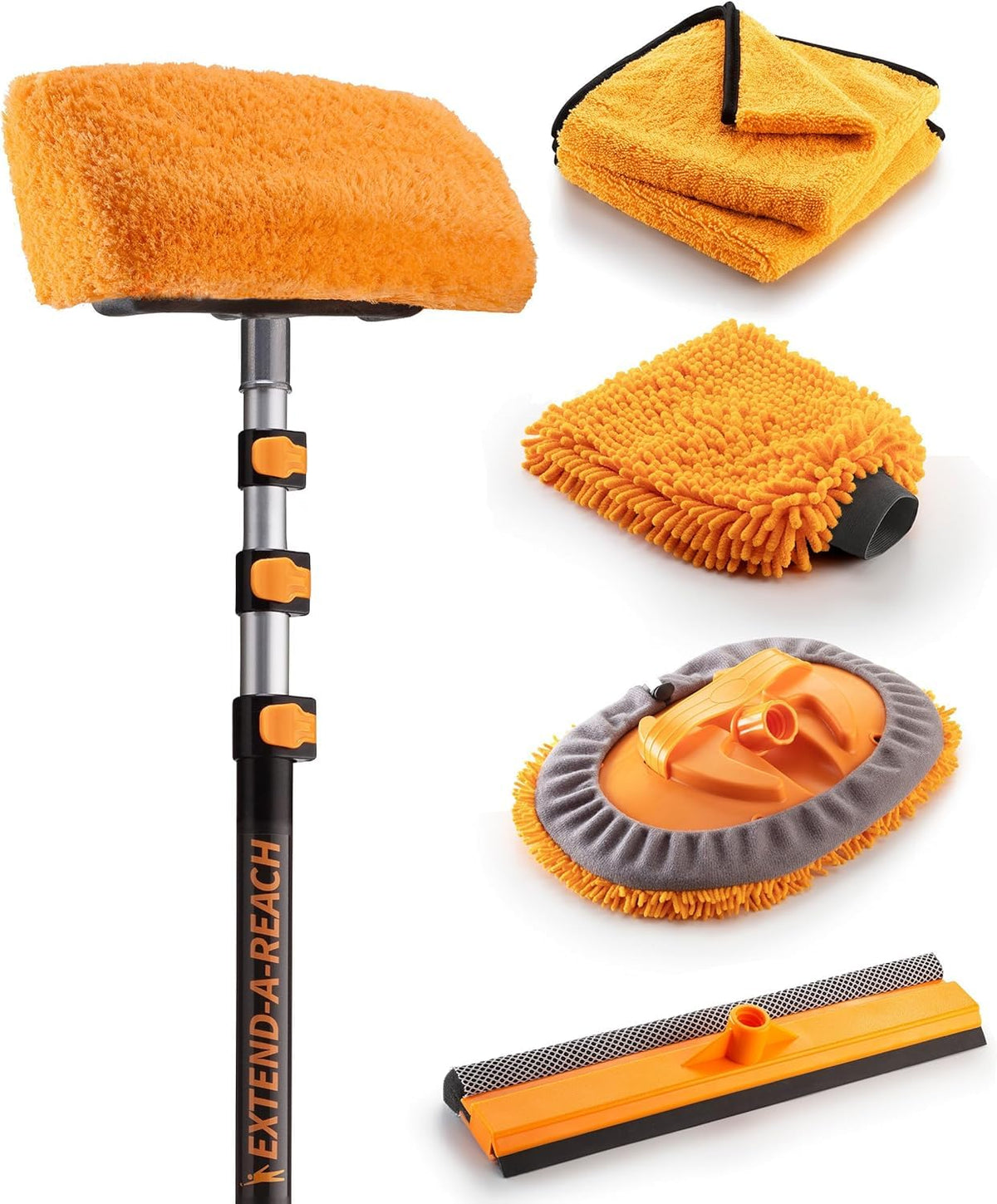 EXTEND-A-REACH front packaging showing full seven-piece kit and benefits
