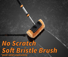 EXTEND-A-REACH brush beside a hand showing size and control for comfortable, precise washing