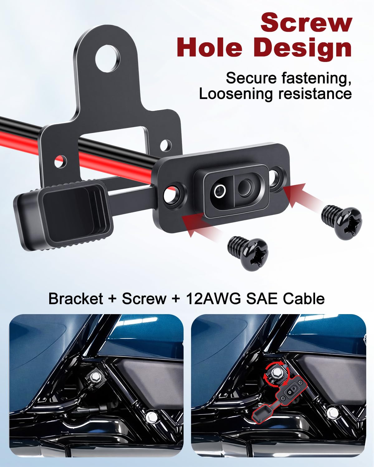 EXTRACTME cable holder closeup showing tidy wire storage and safety benefit