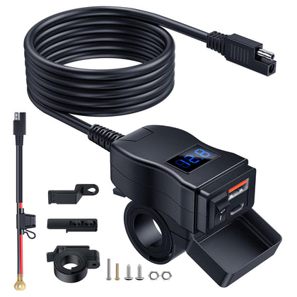 EXTRACTME front panel showing dual USB ports and waterproof housing for reliable charging