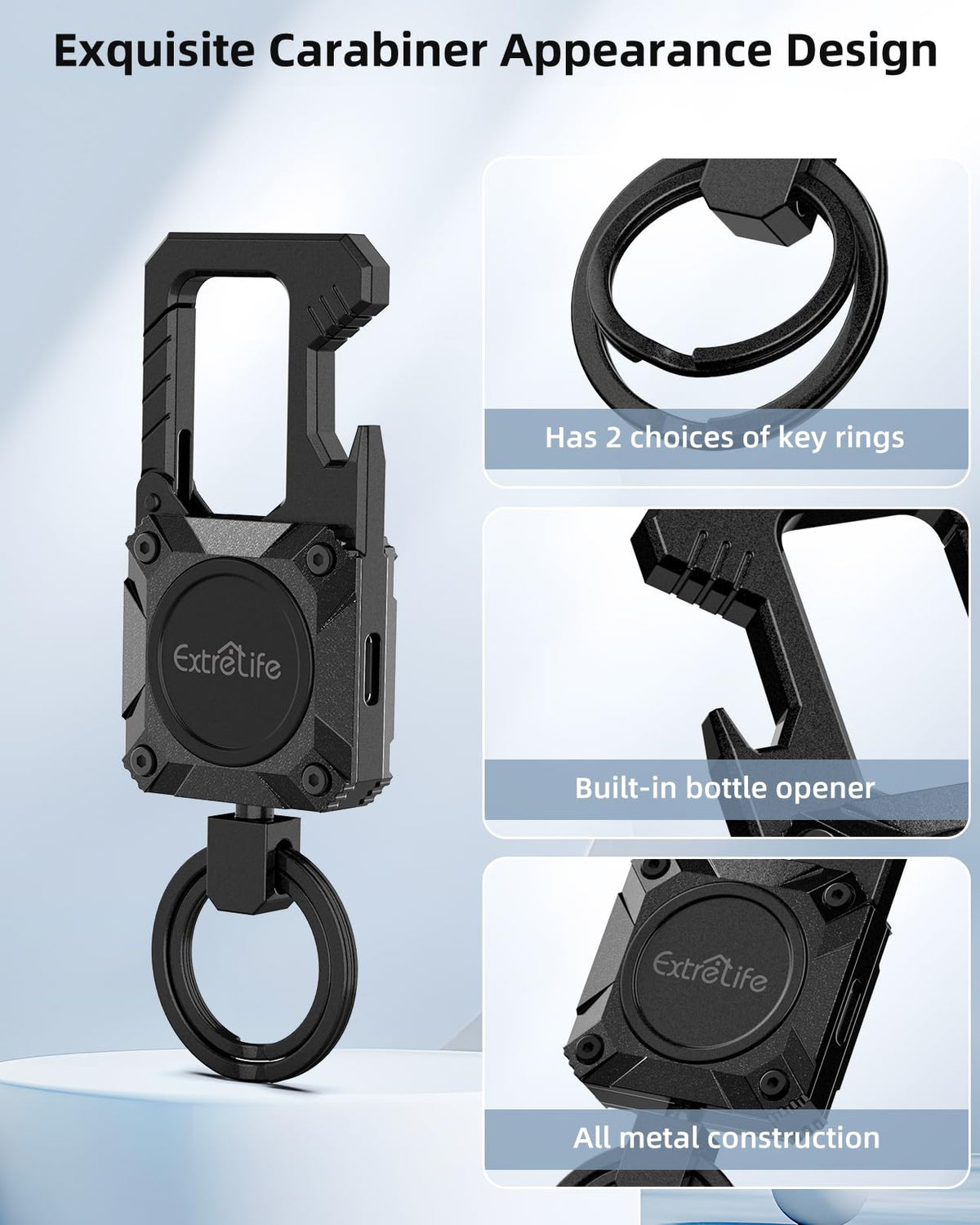 ExtreLife bottle opener in use, practical accessory for outdoor outings