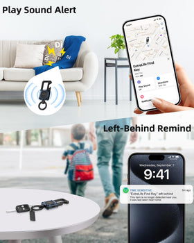 ExtreLife carabiner clipped to backpack showing quick attachment benefit