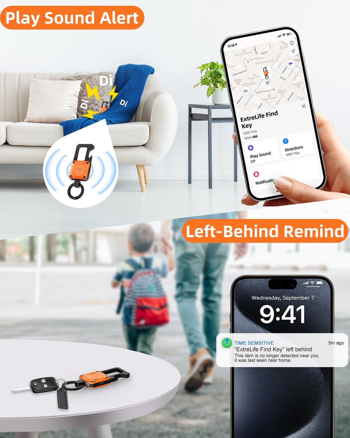 ExtreLife carabiner attached to bag loop illustrating secure mounting on the go