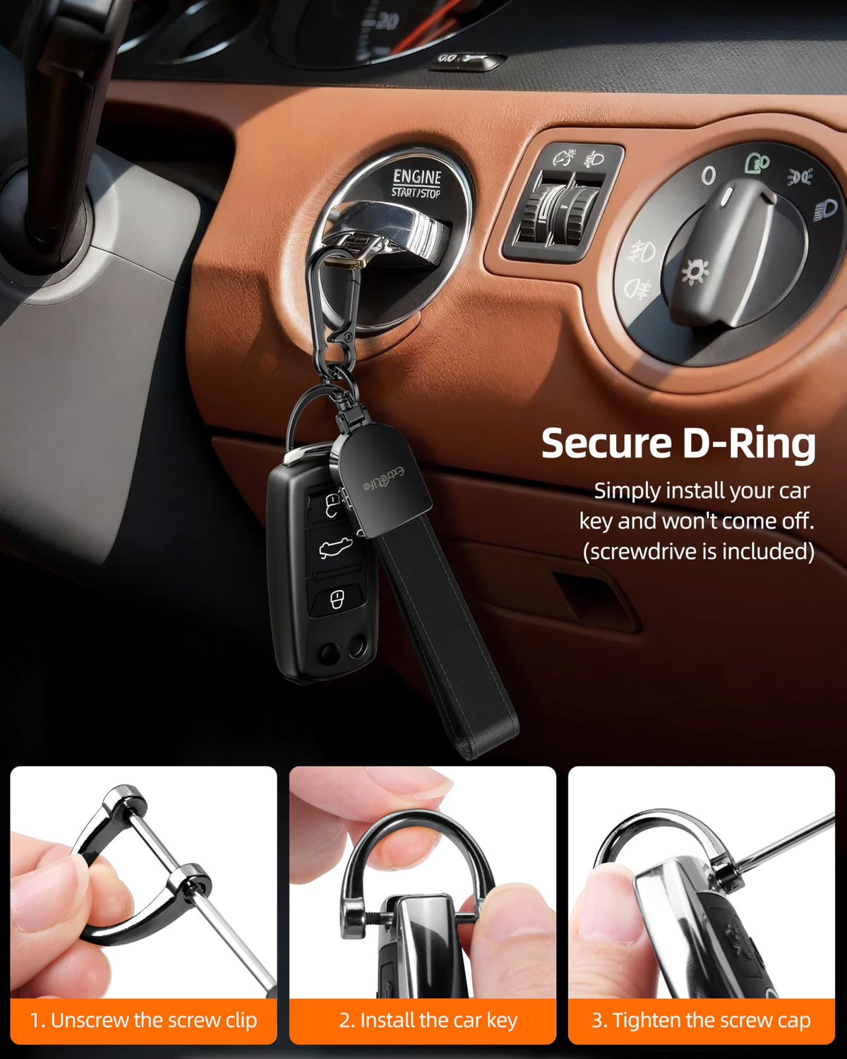 ExtreLife keychain with water droplets illustrating IP67 splash protection