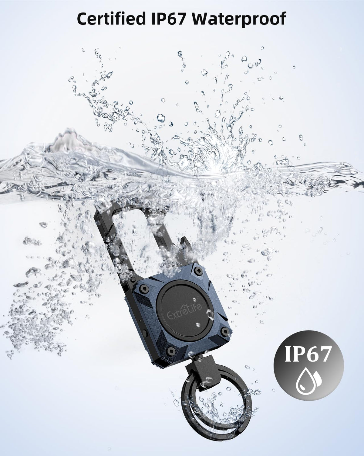 ExtreLife Type-C charging port close-up showing easy rechargeable battery benefit