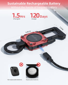 ExtreLife beside keys showing compact size and light weight benefit