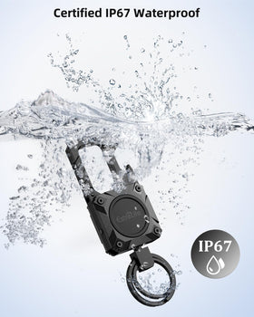 ExtreLife submerged briefly in water, proving IP67 splash protection