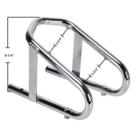Extreme Max chrome close-up weld detail showing solid tubing and durable construction benefit