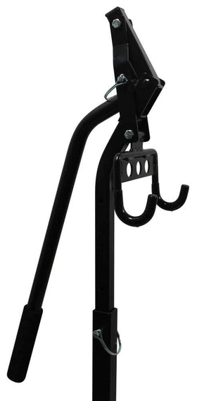Extreme Max lifted track in storage reduces suspension load and freeze