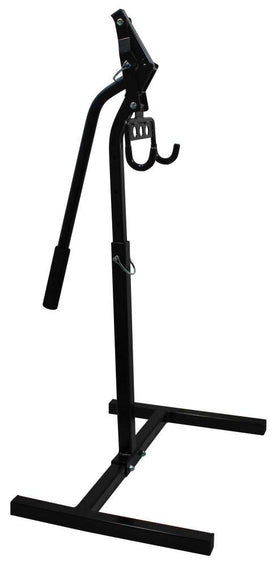 Extreme Max front view of stand showing stable I-base and cradle benefit