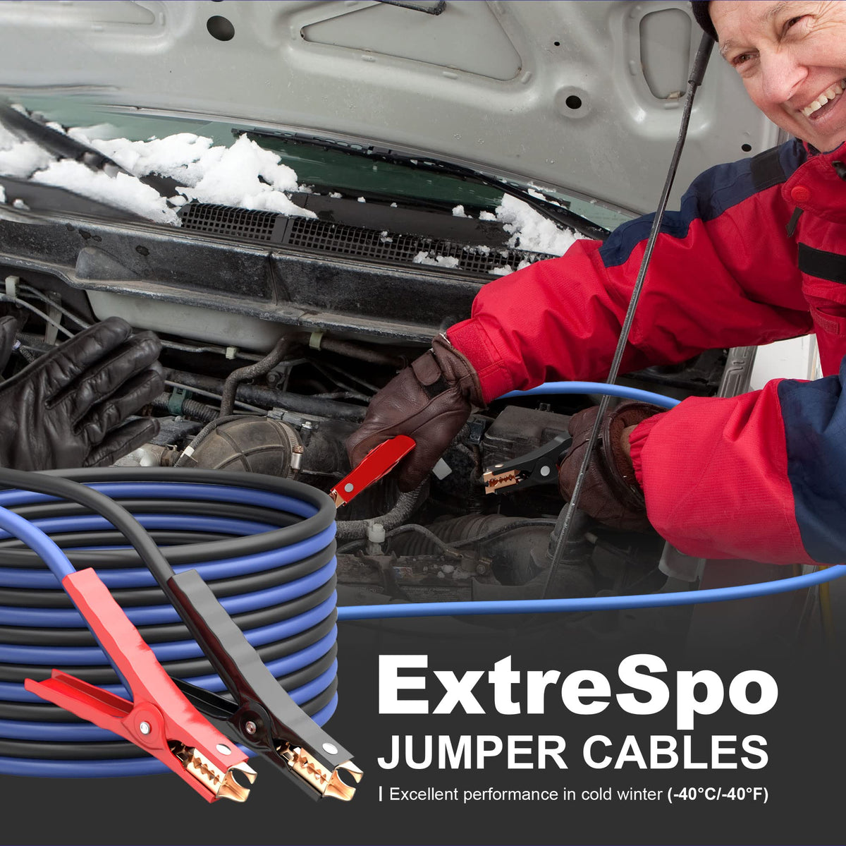 ExtreSpo cable insulation and label close-up highlighting UL rating and durable weather-resistant jacket