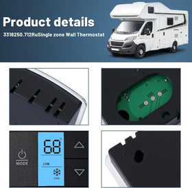 exuberant thermostat held in hands to show compact size for tight spaces benefit