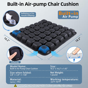 EXUIKO Sonndur built-in pump detail with one-hand inflation convenience