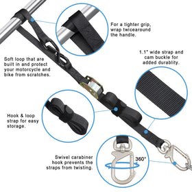 EXVITAL cam buckle detail illustrating easy tightening and strong grip
