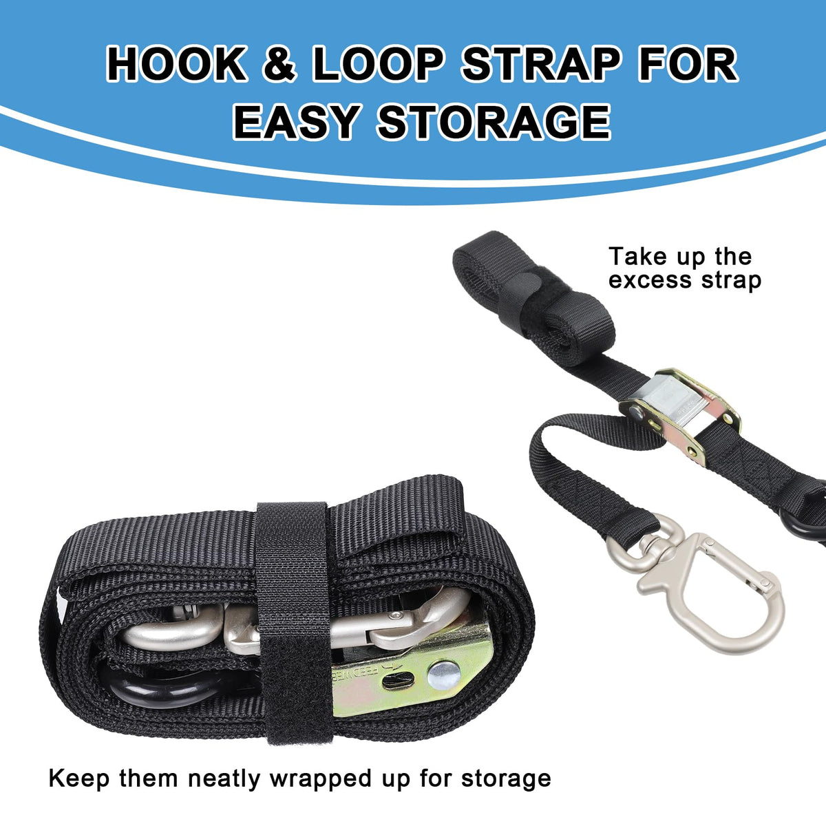 EXVITAL straps in use on a trailer securing a dirt bike for safe transit